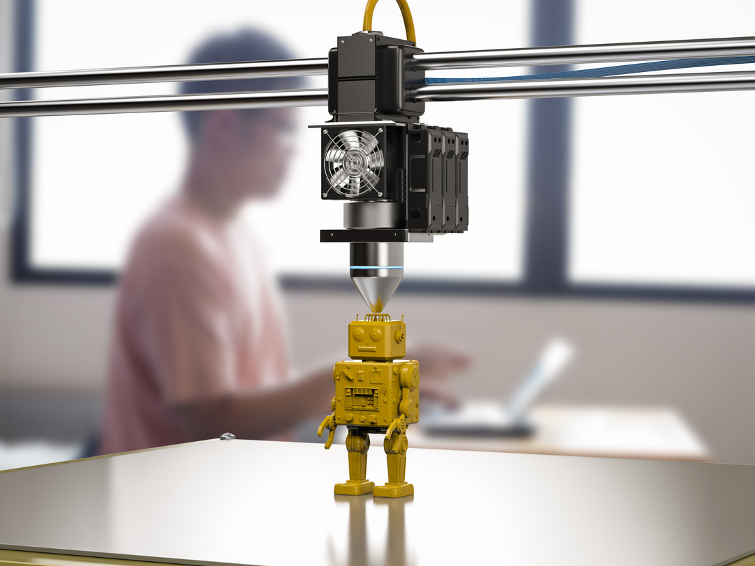 3D Printer Print Robot Model